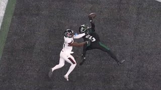 Garrett Wilson UNBELIEVABLE CATCH OF THE YEAR ONE HAND TD GRAB vs Texans 😱 [upl. by Mikael441]