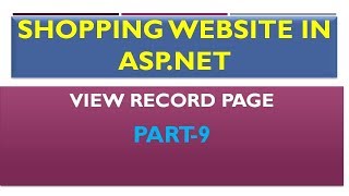 9  Shopping Website  How to create Product Detail Page in ASPNET [upl. by Jereme929]