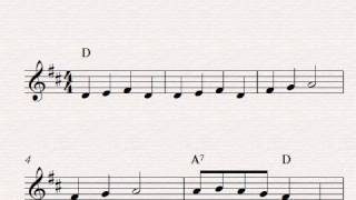 Free easy beginner violin sheet music Frère Jacques Are You Sleeping [upl. by Roana]