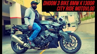 Dhoom 3 Bike BMW K1300R with Akrapovic City Ride Review MotoVlog Pure Bliss [upl. by Ahsineb276]