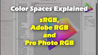 sRGB Adobe RGB ProPhoto RGB Learn about the 3 main color spaces [upl. by Eserehc442]