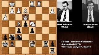 Round 1 Fischer  Taimanov Candidates  Vancouver 1971 [upl. by Neellok478]