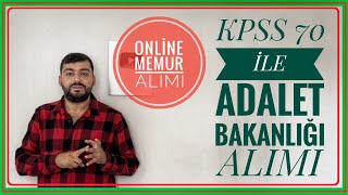 ADALET BAKANLIĞI ALIMI  KPSS 70 PUANLA ADLİ TIP KURUMU ALIMI ONLİNE MMEUR ALIMI [upl. by Chancellor]