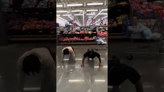 Epic Push up challenge Showdown at Walmart [upl. by Pauli]