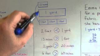 Grade 4 Math 122 Units of Length Customary Standard [upl. by Azelea]