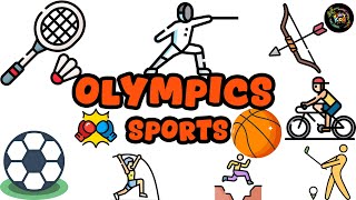 Olympics 2024 for kids  Basic Olympics events  Olympics sports cartoon [upl. by Malinda]