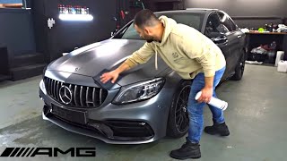 C63S AMG MATTE  CAME IN FOR A DETAIL CLEANING [upl. by Alleusnoc821]