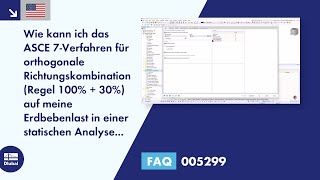 EN FAQ 005299  Wie kann ich das ASCE 7Verfahren für orthogonale Richtungskombination auf mein [upl. by Ellenahs180]