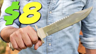 TESTING A 8 SURVIVAL KNIFE [upl. by Bartosch]