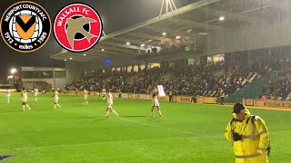 NEWPORT COUNTY VS WALSALL VLOG DRAPER’S 96TH MINUTE EQUALISER RESCUES A POINT  AWAY END SCENES [upl. by Adnawuj]