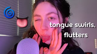 ASMR  Tongue Flutters Clicking and Swirls with Mouth Sounds  hand movements [upl. by Anrev]