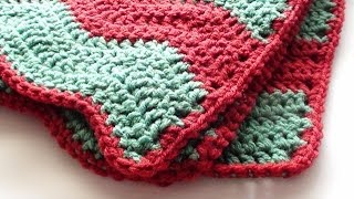 Single Crochet Edging for Soft Crochet Chevron Blanket [upl. by Geraldina698]