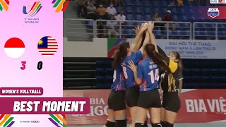 BEST MOMENT WOMENS VOLLYBALL INDONESIA VS MALAYSIA SEA GAMES VIETNAM 2021 [upl. by Singh]