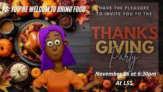 Thansgiving partys invitation [upl. by Donelson]