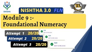 Nishtha 30 Module 9 Answers  Foundational Numeracy  Nishtha Module 9 Answers module  Diksha [upl. by Eussoj]