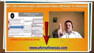 RFC CON HOMOCLAVE NECESARIA PARA OBTENER TU PENSION [upl. by Heddy]