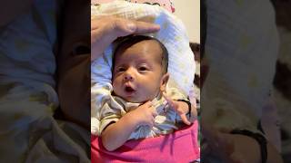 One month old baby enjoying music shilparao newbornbaby babyboy cutebaby youtubeshorts shorts [upl. by Angell]