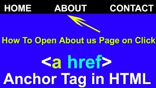 14 How to link pages in HTML Anchor Tag in HTML by cyber warriors [upl. by Jehias543]