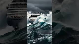 How Does a Cruise Ship Survive Terrifying Waves in a Storm storm scaryocean ship [upl. by Frolick]