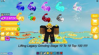 Roblox Legacy Lifting Simulator Hallowen Update 🎃 Stage 1019 😱 Top 100 [upl. by Yelyak]