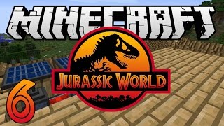 Minecraft Jurassic World  Ep 6  quotSolar Panel Powerquot Rexxit Modpack [upl. by Tisha102]