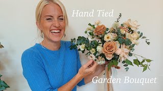 How to Make a Wedding Bouquet Garden Style [upl. by Anirdua]