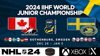 WJC 2024  22  Group A  Canada vs Sweden [upl. by Anastasius]