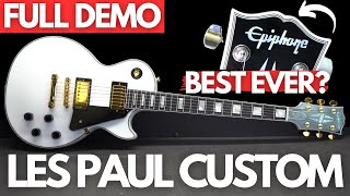 NEW Epiphone LES PAUL CUSTOM FULL DEMO [upl. by Ydarb827]