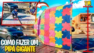 COMO MONTAR UM PIPA GIGANTE DE 7 METROS 🪁😱 [upl. by Elburr]