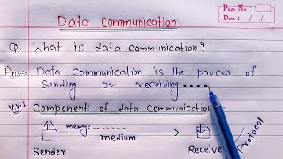 Data Communication in Networking  Components of Data Communication [upl. by Chesna652]