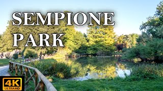 4k Walking tour in SEMPIONE park  The most POPULAR park in Milan Italy [upl. by Ardnatal]