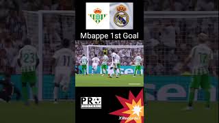 Real Madrid vs Real Betis  Mbappe first Goal shortsfeed mbappe realmadrid shorts reels laliga [upl. by Dloreh]