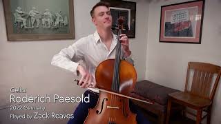 Roderich Paesold cello 2022 GERMANY  Zack Reaves  at the Metzler Violin Shop [upl. by Llecrup645]