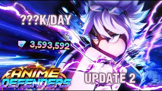 Best NEW Gem Farming Method In Anime Defenders Update 2 F2P FRIENDLY [upl. by Winni551]