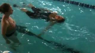 Aquatic Therapy for Transverse Myelitis Rehabilitation  Swimming Laps [upl. by Alfonzo]