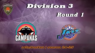 Atlasbasket  Div 3Round 1  CAMPANAS vs ITAH JAZZ [upl. by Eerehc344]