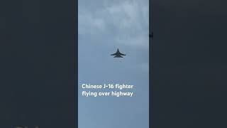 Chinese J16 fighter jet flying over highway military aircraft fighter [upl. by Sarazen20]