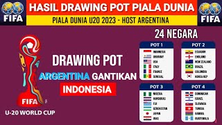 Jadwal Piala Dunia U20 2023  Hasil Drawing Pembagian Pot Piala dunia U20 2023 Terbaru [upl. by Kawai]