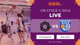 Orissaare 2009 vs Bauska 2009  BBBL Boys U16 [upl. by Lleruj]