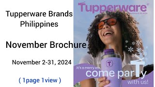 November Brochure 2024 Tupperware Philippines 1page 1view [upl. by Therine507]