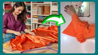 Amazing sewing idea for sleeves 💥✂️Sleeves Sewing Techniques  Sewing Tips and Tricks for Beginners [upl. by Ierbua342]