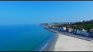 La côte de BoulogneSurMer  Visite guidée en drone 4K [upl. by Ayatan3]