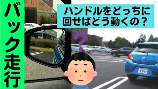 バック時のハンドル操作のコツペーパードライバーや運転の初心者のための動画【愛知・岐阜・三重・滋賀のペーパードライバースクール】 [upl. by Horace]