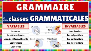 Apprendre le français  Grammaire  Les classes grammaticales [upl. by Atinuahs715]