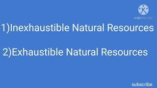 Exhaustible and Inexhaustible Natural Resources [upl. by Mirilla]