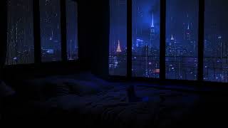 Relaxing Sound of Rain in the Dark Bedroom  No Ads 🌧️ Rain Sounds for Sleep  Study Meditation [upl. by Tori127]