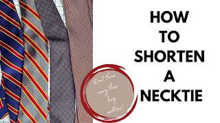 How to Shorten a Necktie  Easy Alteration [upl. by Kilar]