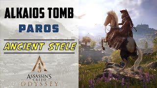 Alkaios Tomb Paros Island  Ancient Stele amp Loot Location  ASSASSINS CREED ODYSSEY [upl. by Onimod]