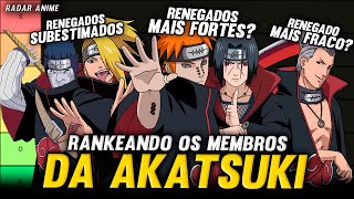 TIER LIST DOS MELHORES E PIORES MEMBROS DA AKATSUKI [upl. by Eugirne]