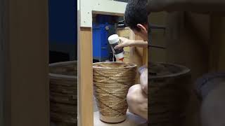 A 5000 Pieces Vase woodturning woodworking diy [upl. by Eenar]